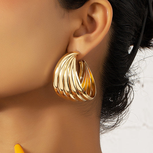 Boucles d'oreilles ondulées