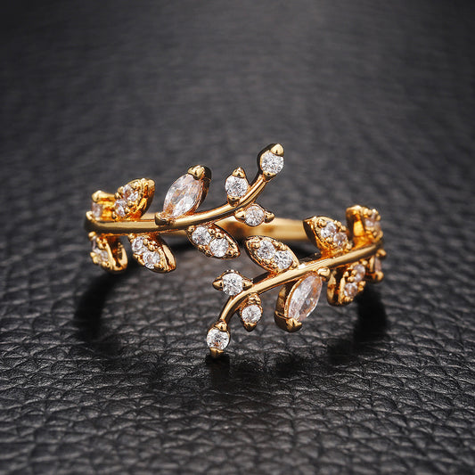 Bague Feuille Élégante